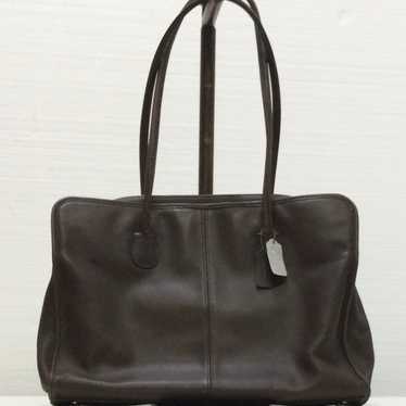 Coach Vintage Breifcase Woman Brown Leather Dual … - image 1