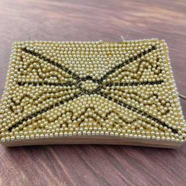 Pearl Tube Bead Hand Beaded Small Clutch Bag Walle