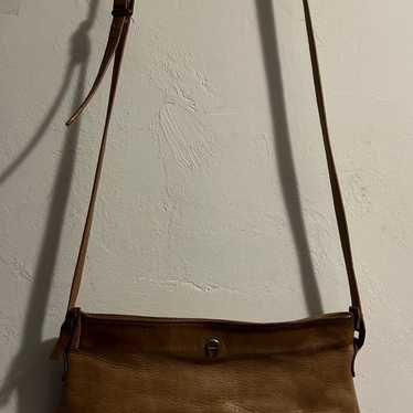 Vintage Etienne Aigner Tan Leather Shoulder Bag P… - image 1