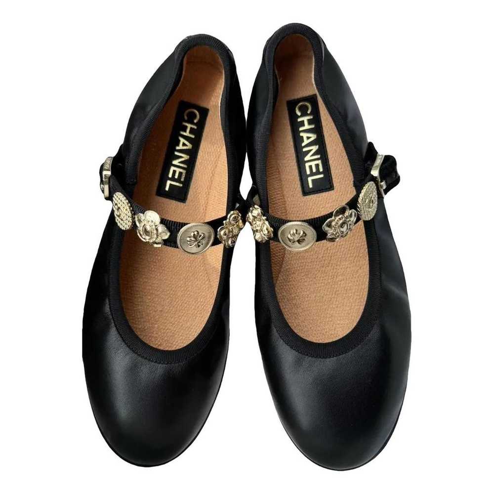 Chanel Mary Janes leather ballet flats - image 1