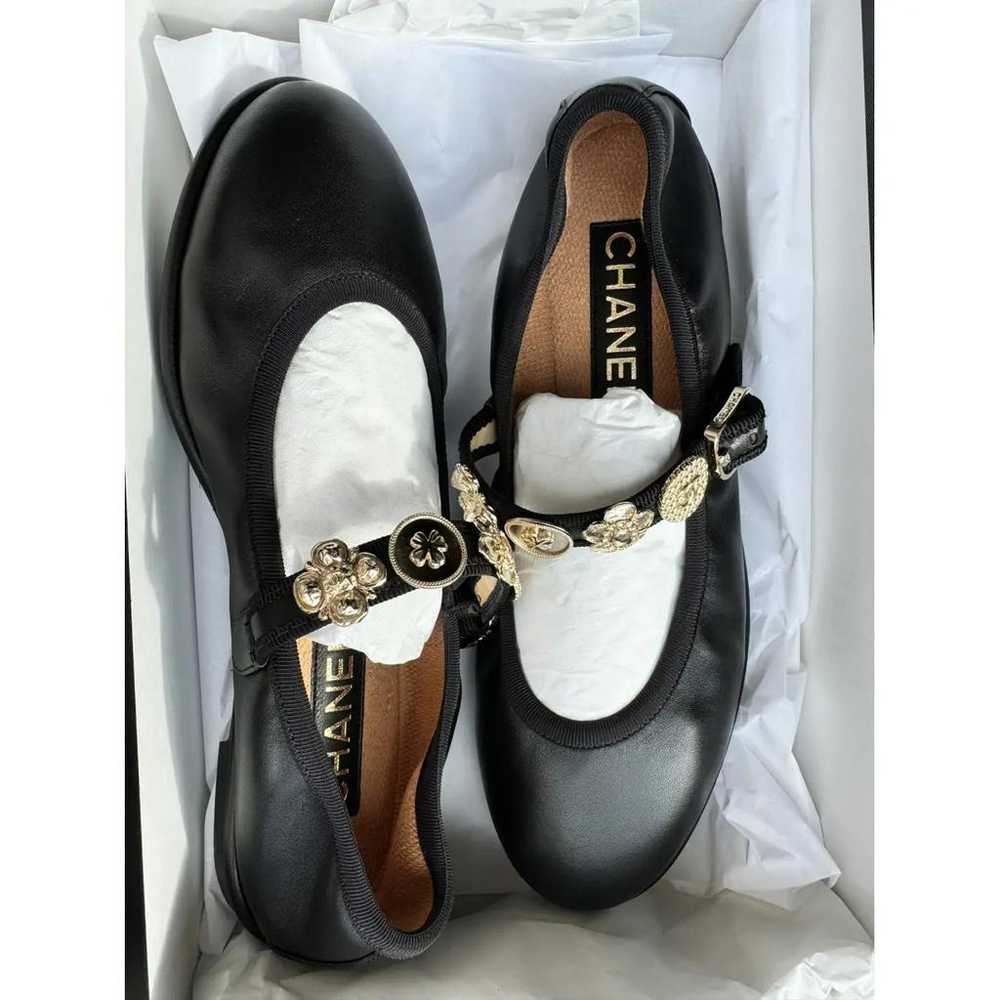 Chanel Mary Janes leather ballet flats - image 3