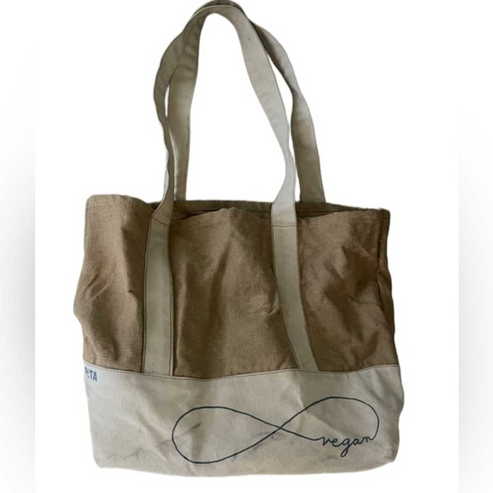 vintage Limited edition PETA vegan large tote bag… - image 1