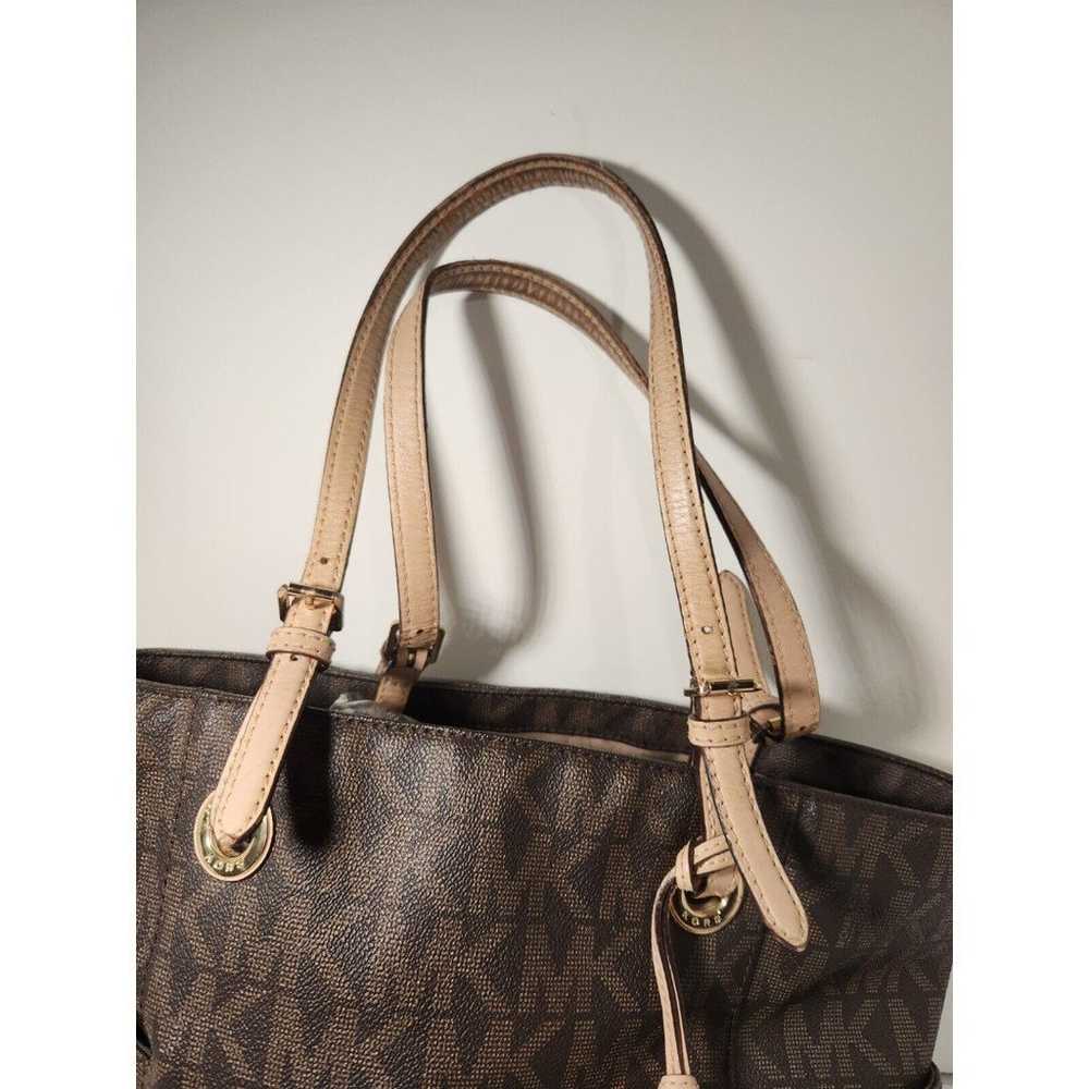 Vintage Michael Kors Y2K Retro Jet Set Brown Logo… - image 3