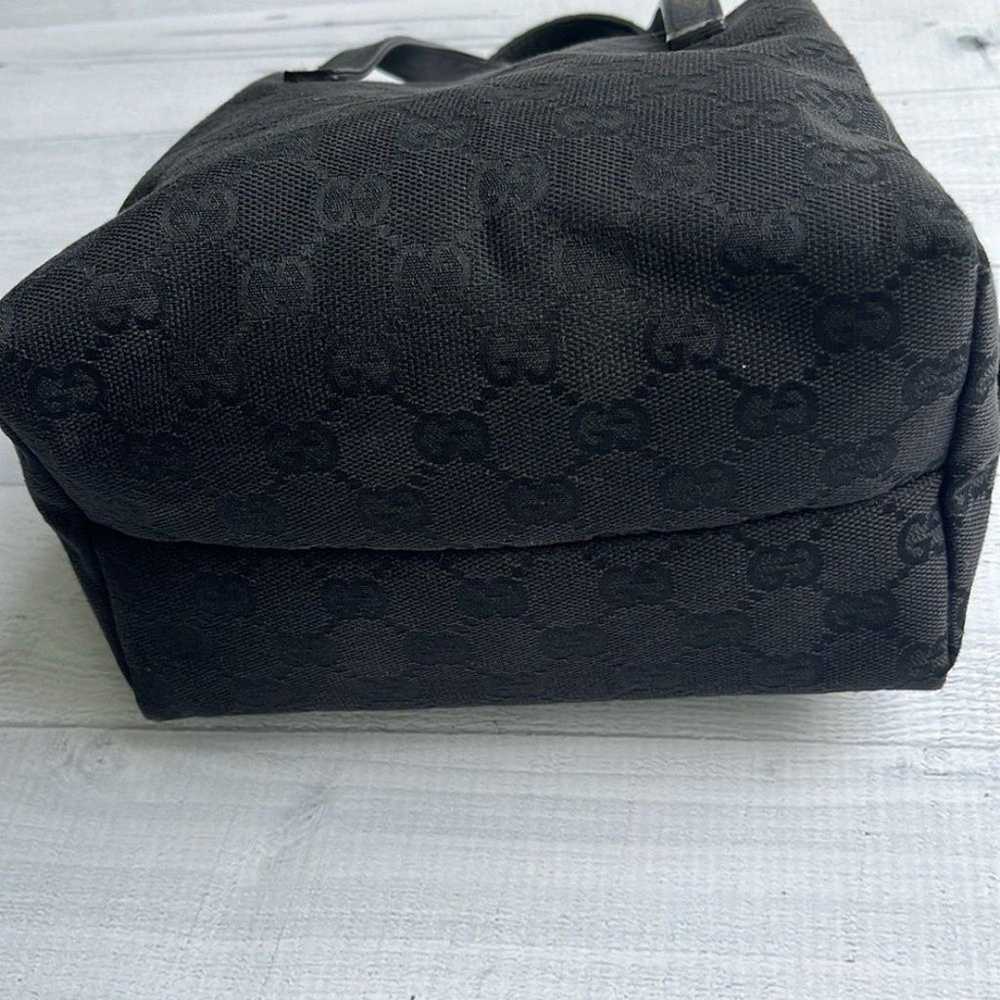 Vintage Mini Gucci GG Logo Top Handle Black Canva… - image 10