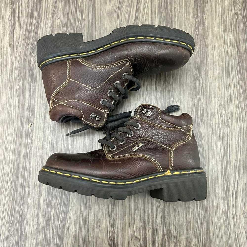 Vintage 90s Dr Martens Boots Brown Leather, Made … - image 2