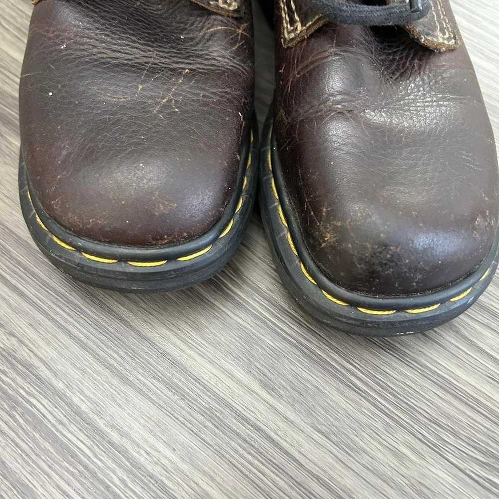 Vintage 90s Dr Martens Boots Brown Leather, Made … - image 8