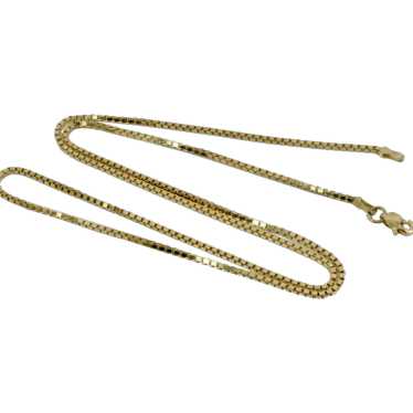 20 Inch Solid Box Chain in 14k Yellow Gold - image 1