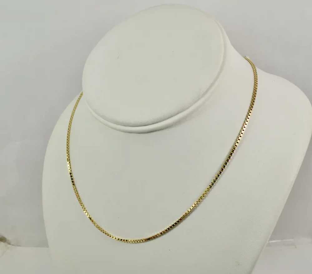 20 Inch Solid Box Chain in 14k Yellow Gold - image 2