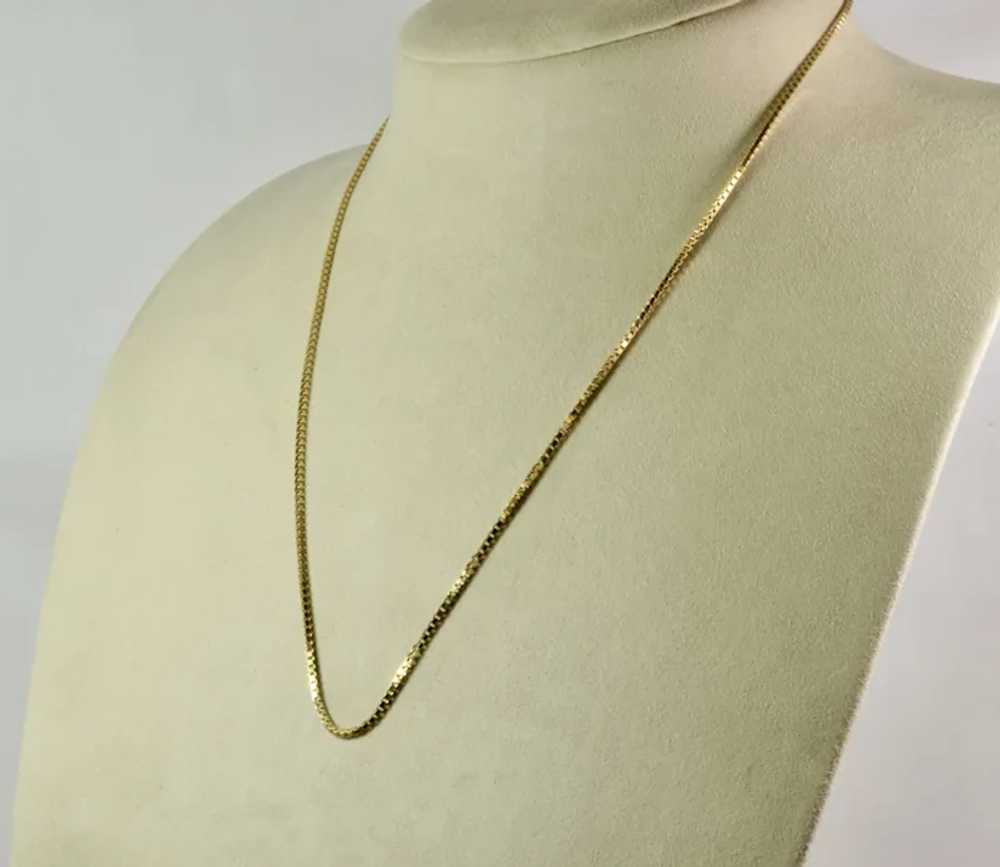 20 Inch Solid Box Chain in 14k Yellow Gold - image 3