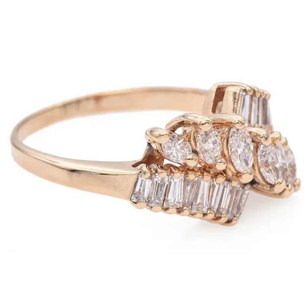 14K Yellow Gold 1.60 TCW Diamond Marquise and Tap… - image 3