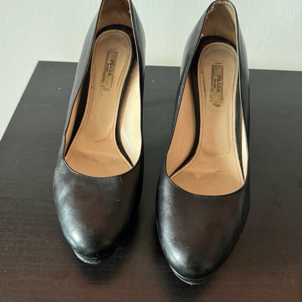 Black leather Prada Heels pumps size 39 - image 2