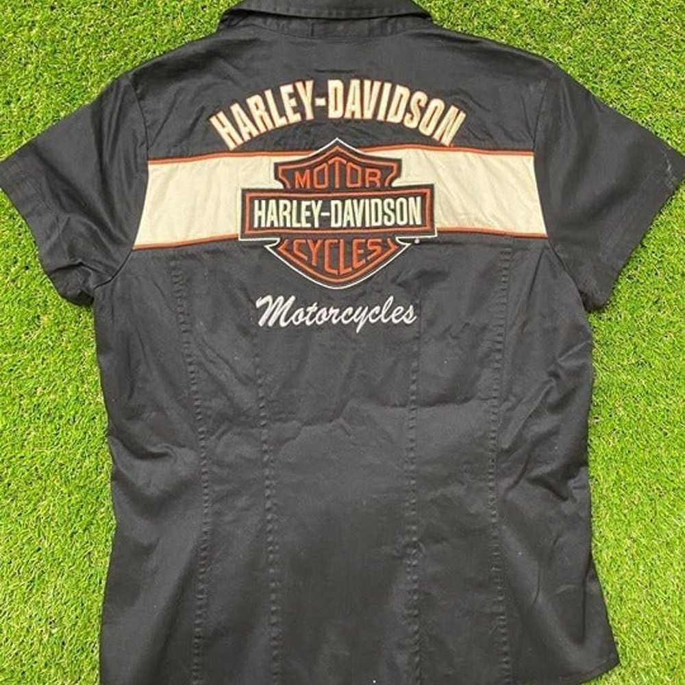 Harley-Davidson Imber Black Short Sleeve Zip up S… - image 5