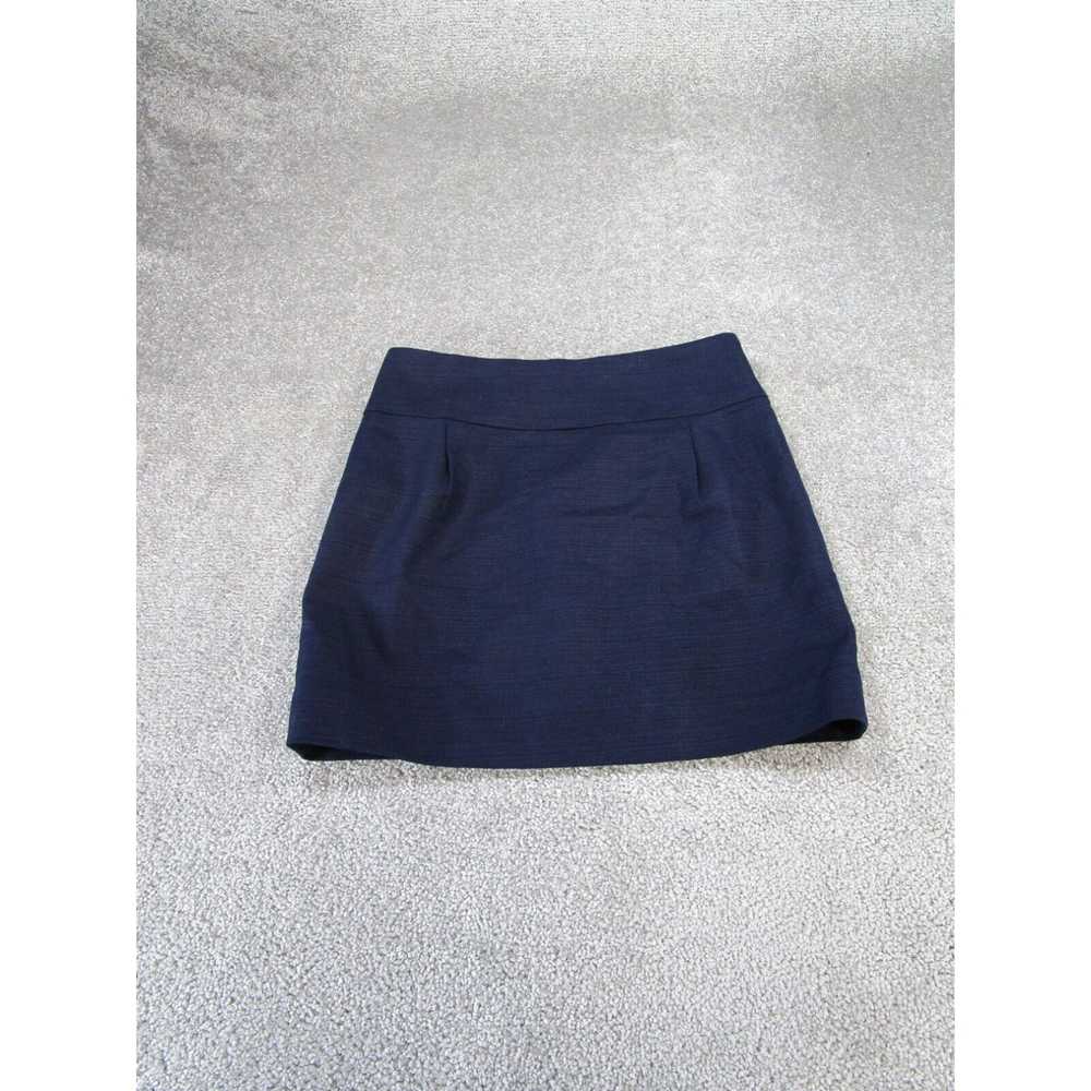 J.Crew J. Crew Skirt Womens 0 Blue Textured Cotto… - image 1