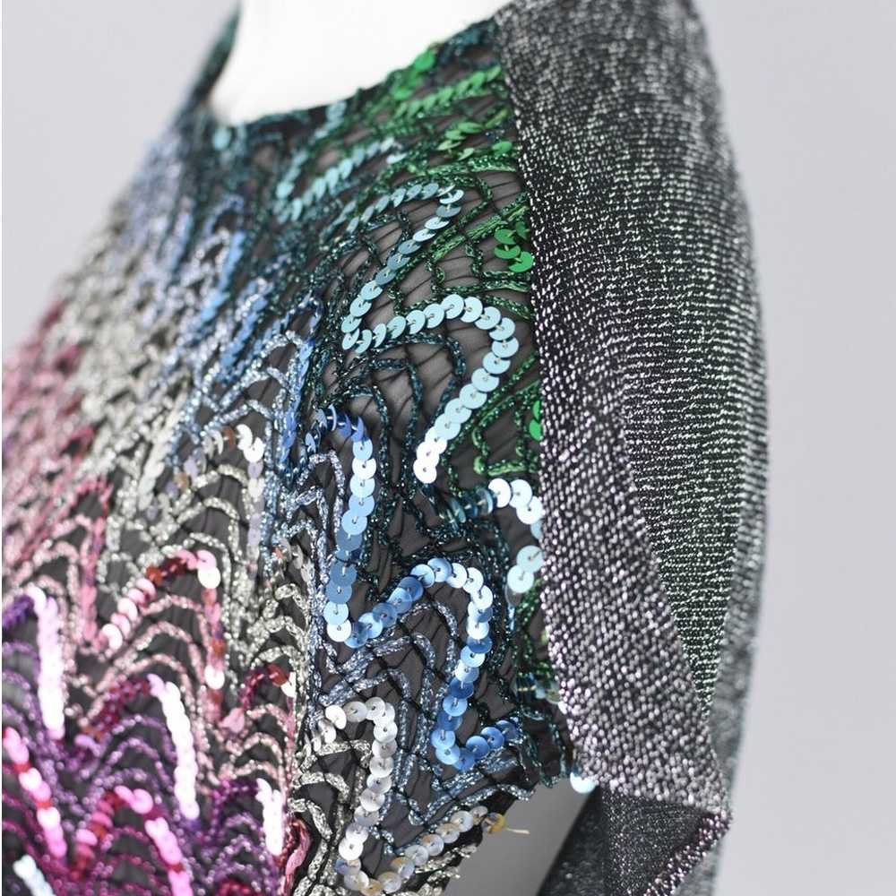 Vintage Metallic Sequins Disco Party Top, Women's… - image 6