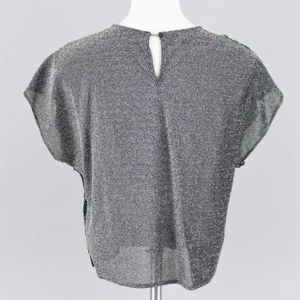 Vintage Metallic Sequins Disco Party Top, Women's… - image 9