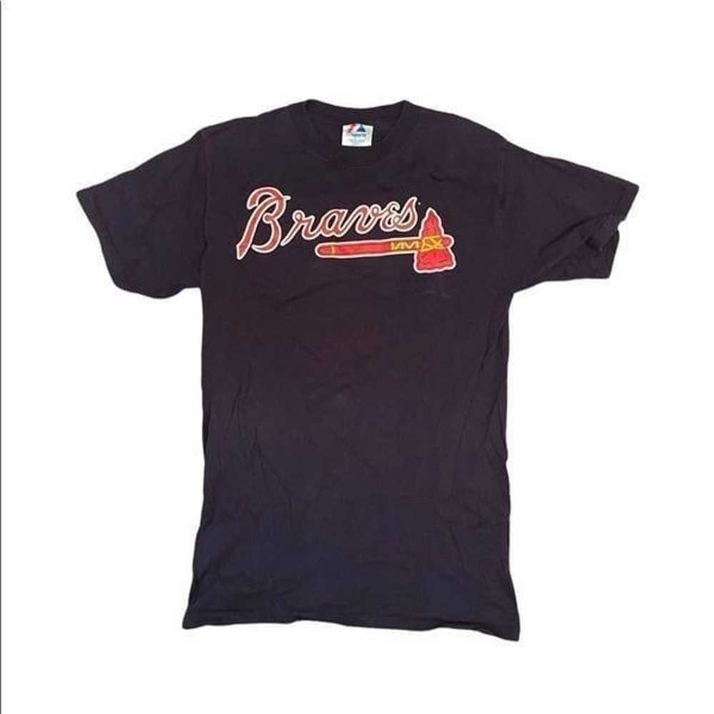 Ladies Vintage Majestic Atlanta Braves #13 jersey… - image 1