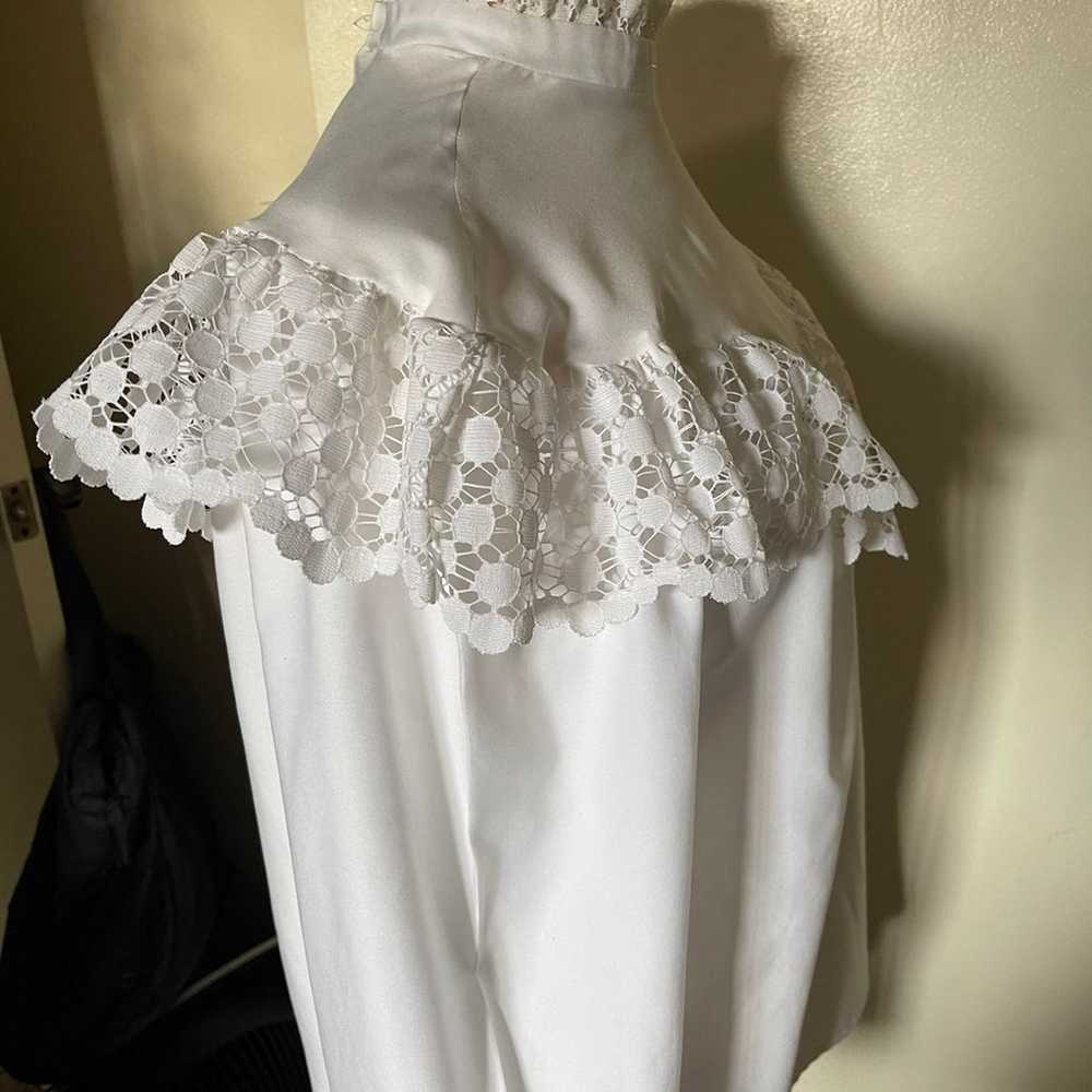 vintage 70s white gunne sax victorian ruffled hig… - image 4