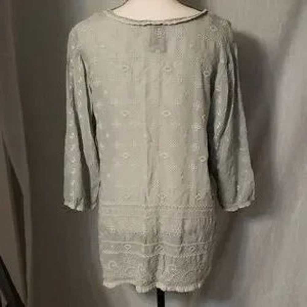 Johnny Was eyelet tunic M - image 2