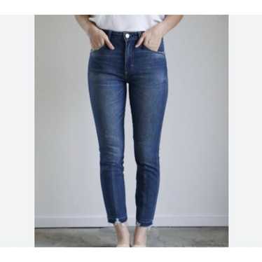 amo denim Anthropologie AMO High rise Stix crop Ra