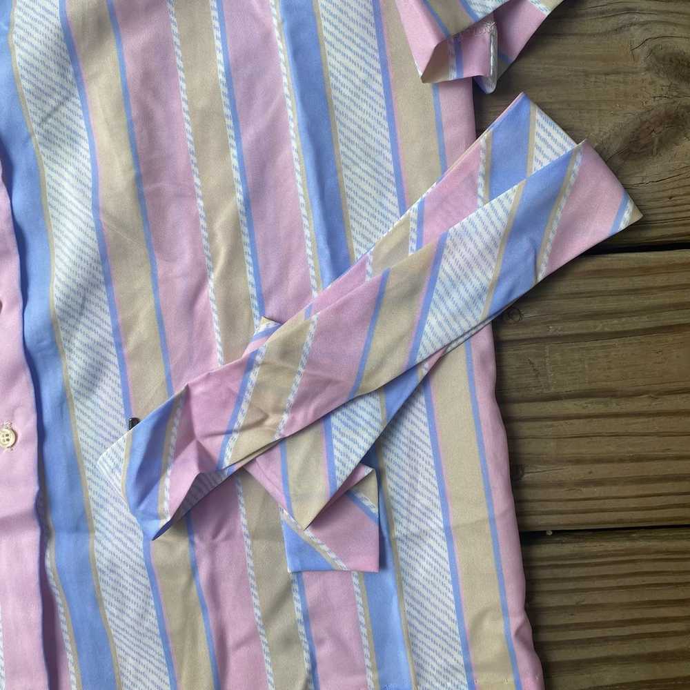 VTG ‘70s Ship ‘n Shore Pastel Striped Blouse - image 4