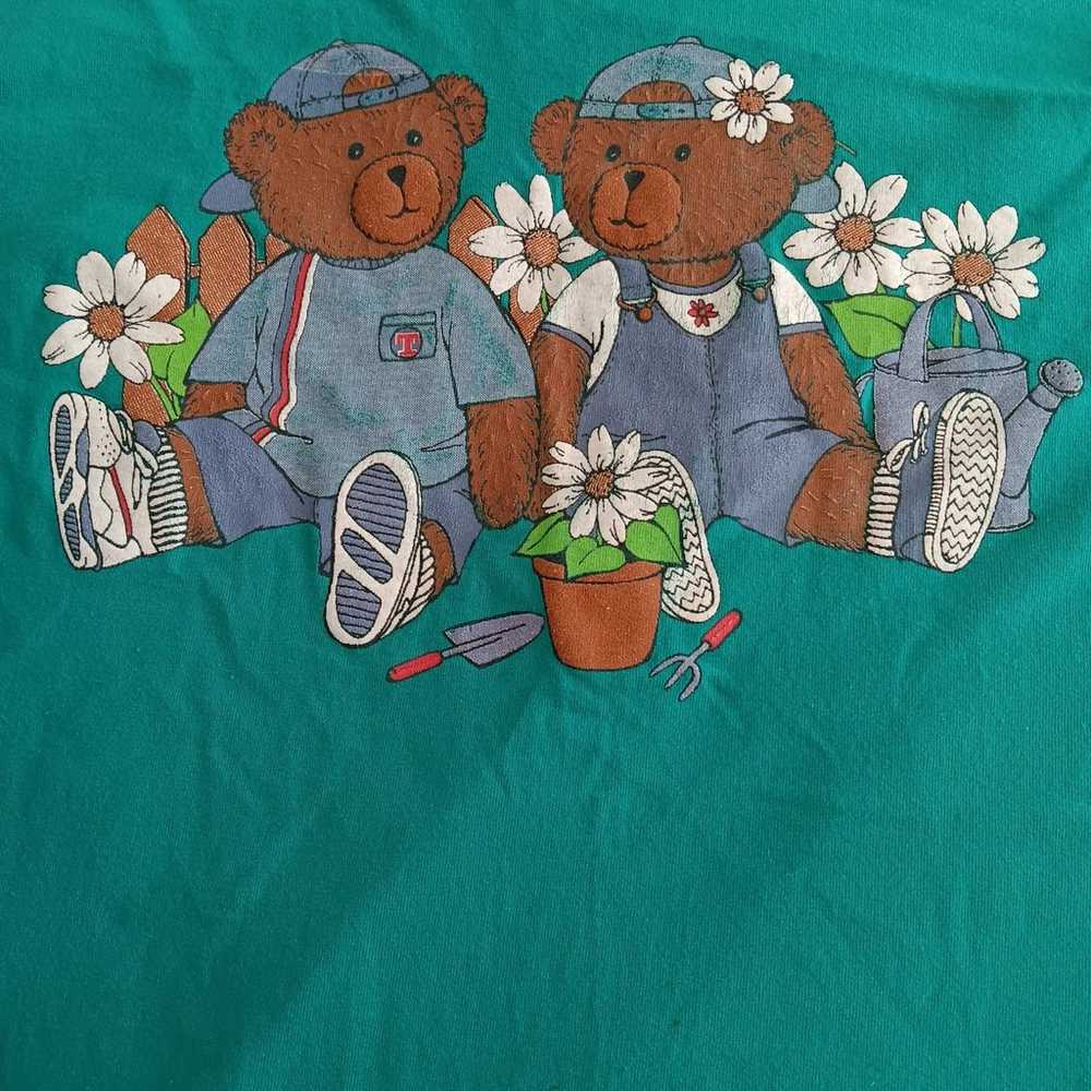 Vintage 90s Y2K teddy bear shirt large - image 2