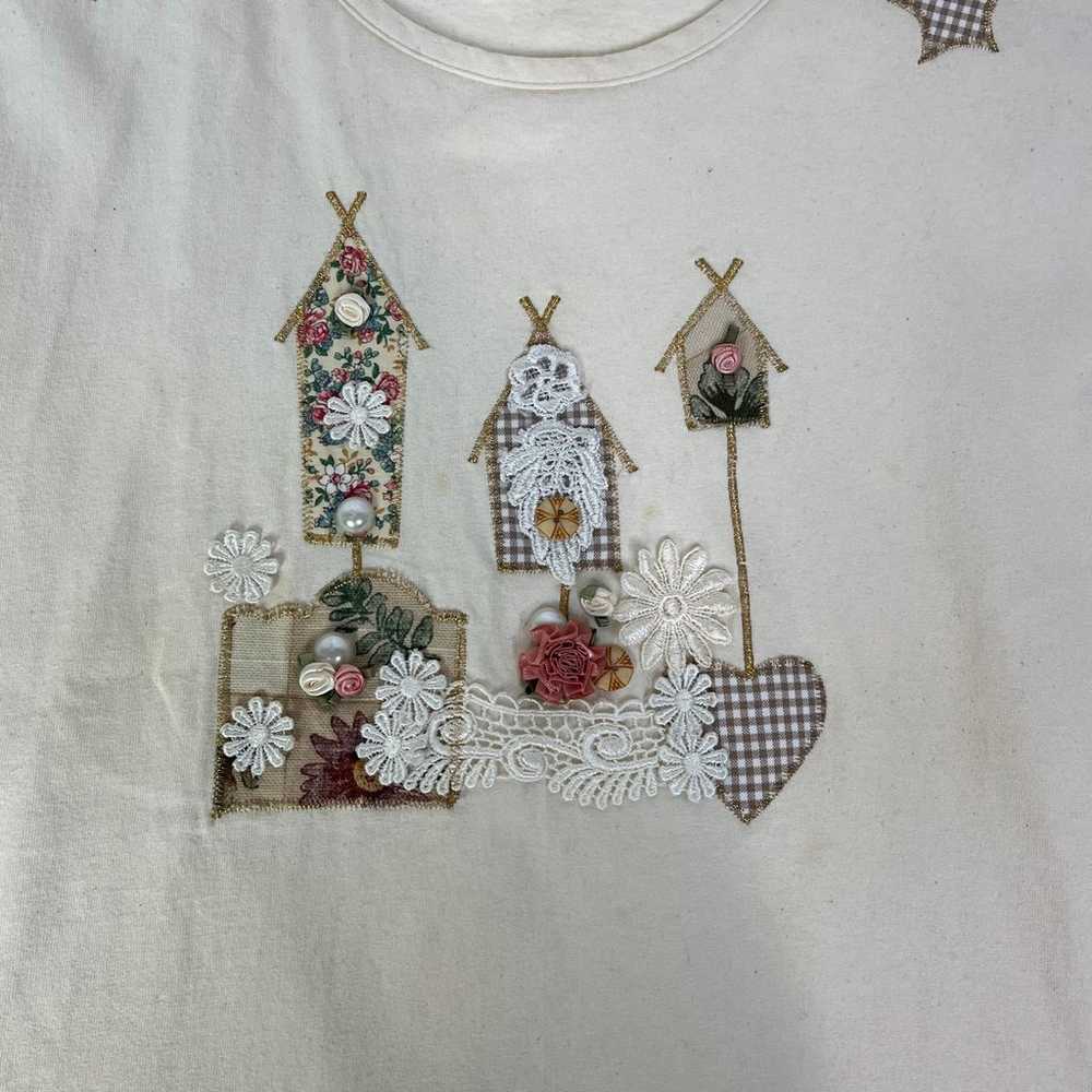 Vintage Cactus boho shabby chic t-shirt embroider… - image 2