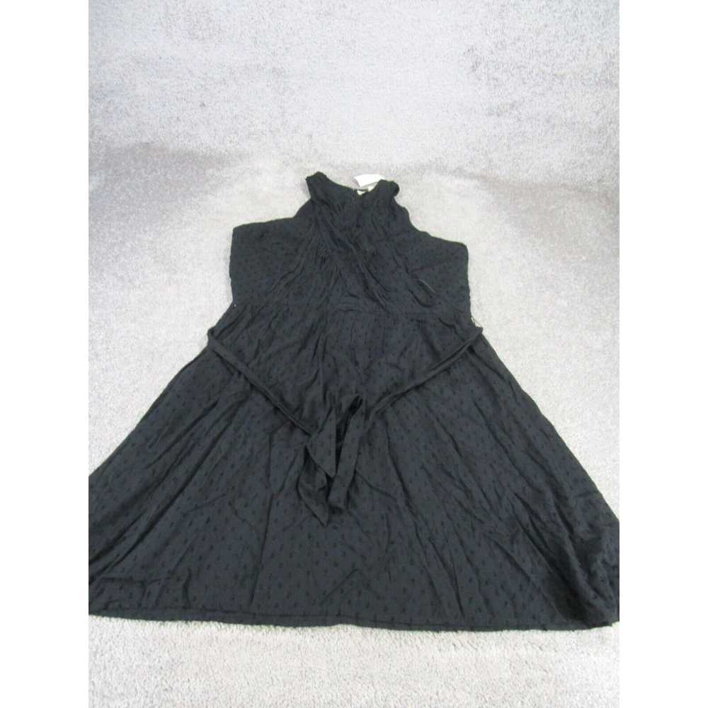 Loft Loft Mini Dress Womens 14 Black Tie Waist Sl… - image 1