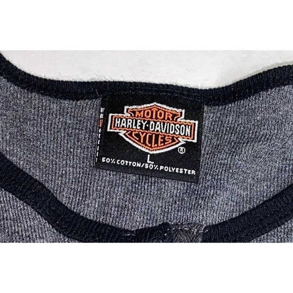 Vtg HARLEY-DAVIDSON Women's Snap Button Up Top H-… - image 3