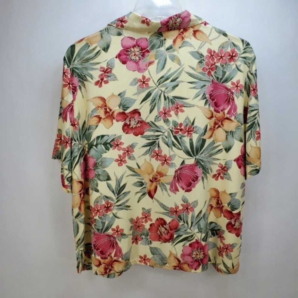 Vintage Napa Valley Floral Print Hawaiian Shirt L - image 4