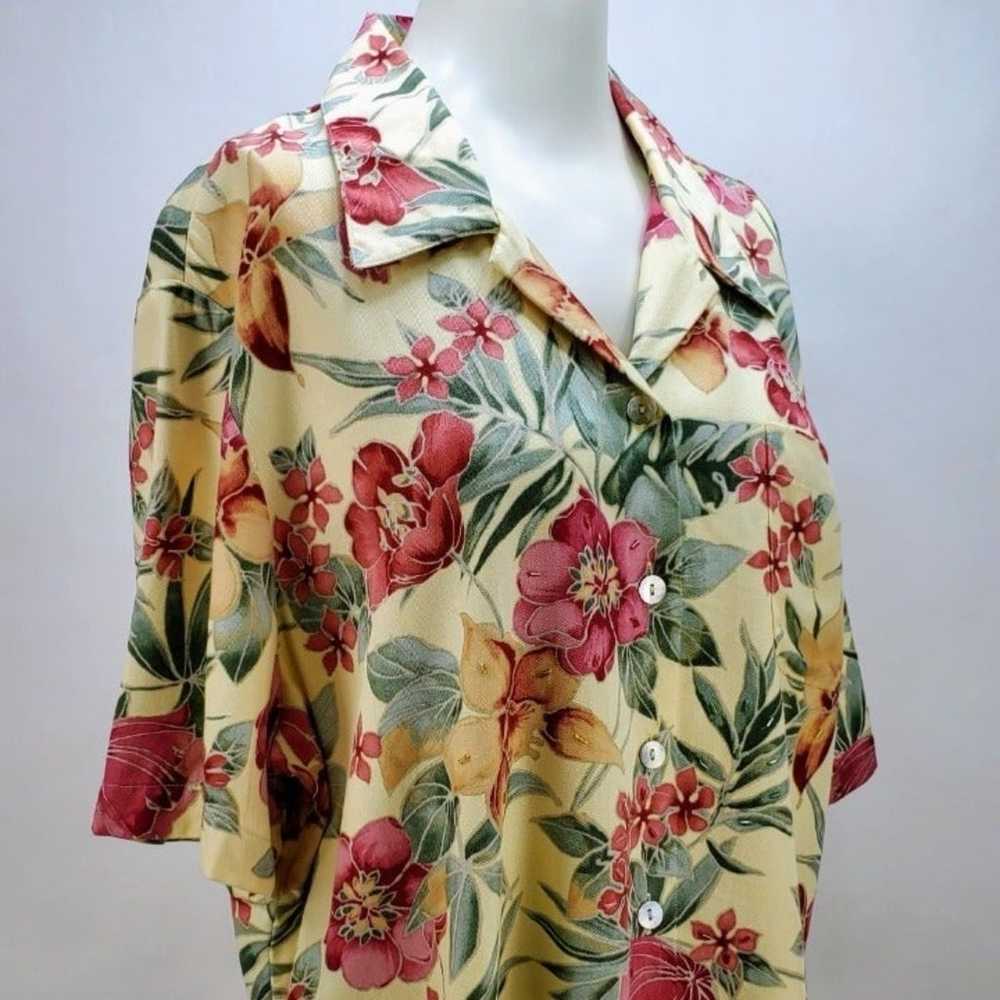 Vintage Napa Valley Floral Print Hawaiian Shirt L - image 8