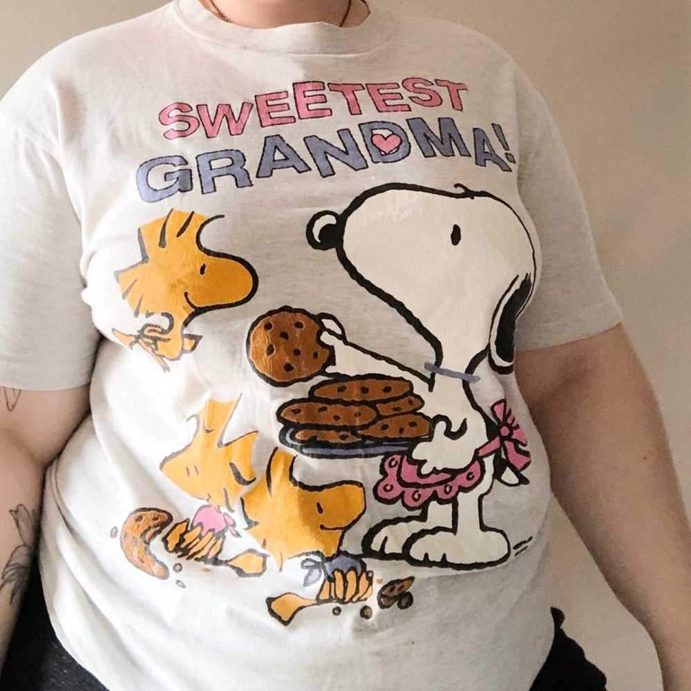 vintage peanuts charlie brown tshirt - image 2