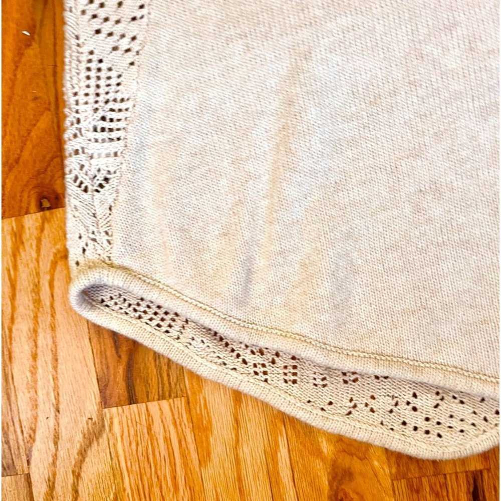 90's Vintage Cream Xhilaration Crochet Top, Size L - image 7