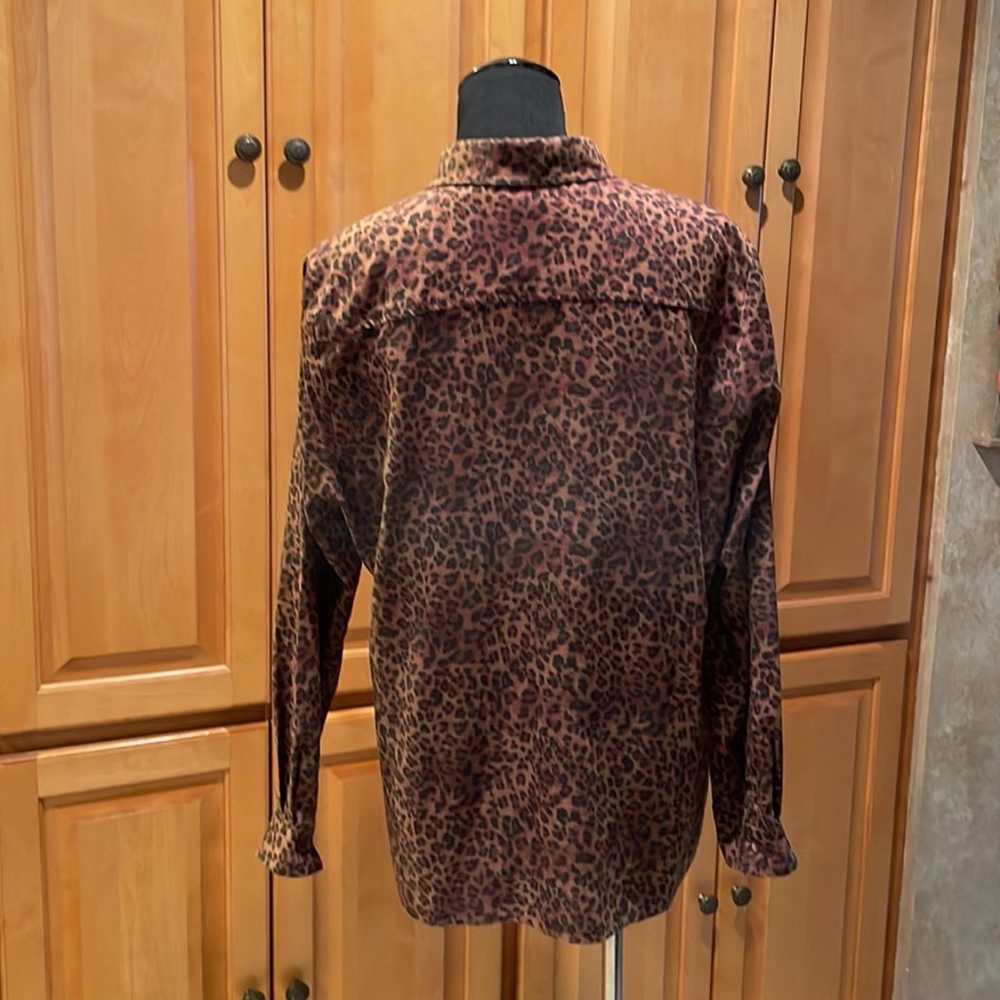 Vintage Leopard Cheetah Animal Spot Blouse - image 4