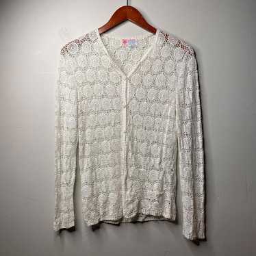 Vintage White Button Up Size Small - image 1