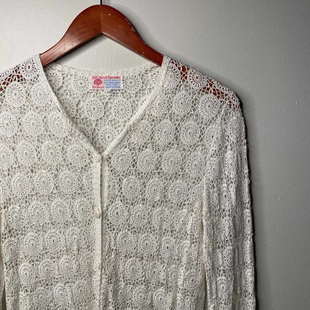 Vintage White Button Up Size Small - image 3