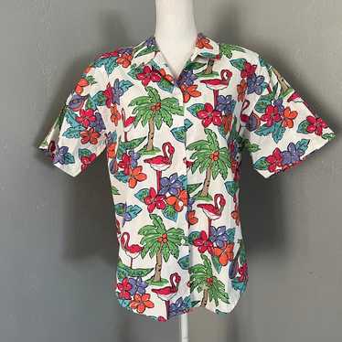 Vintage 90s Dockers Hawaiian Flamingo Tourist But… - image 1