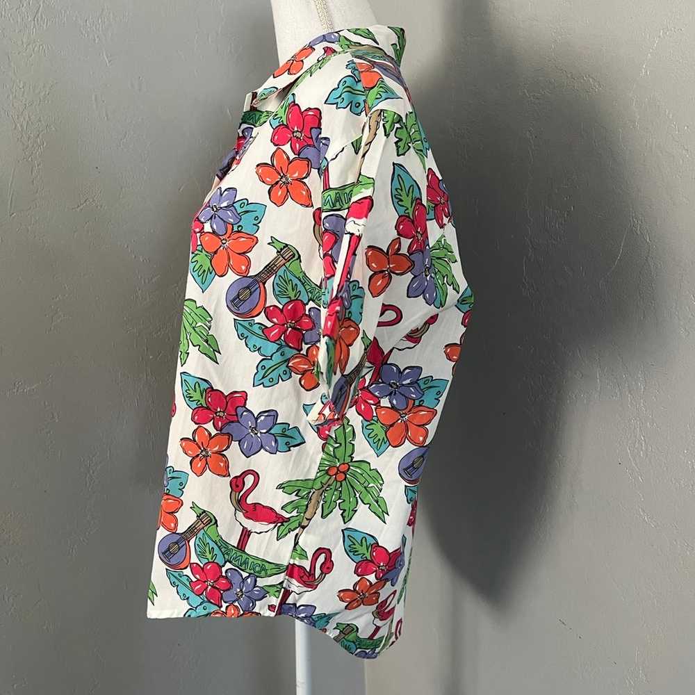 Vintage 90s Dockers Hawaiian Flamingo Tourist But… - image 2