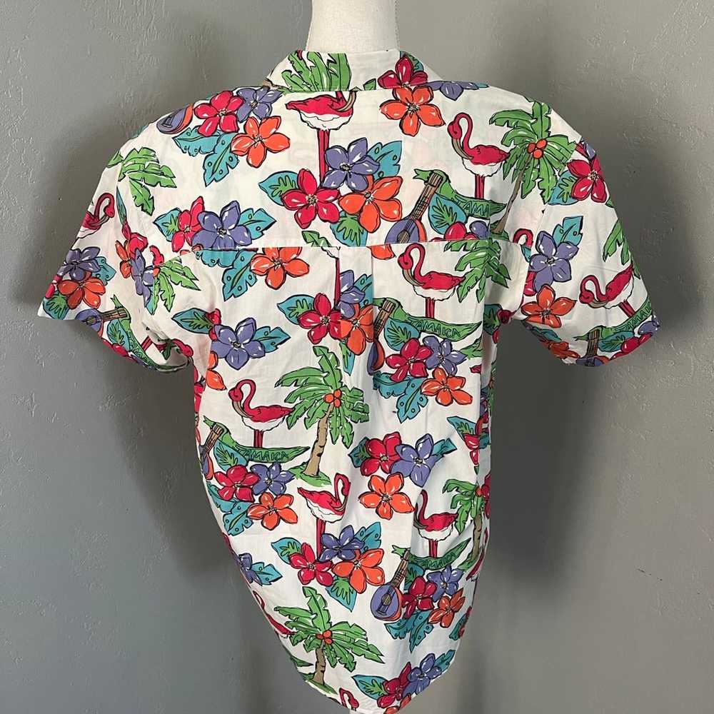 Vintage 90s Dockers Hawaiian Flamingo Tourist But… - image 3