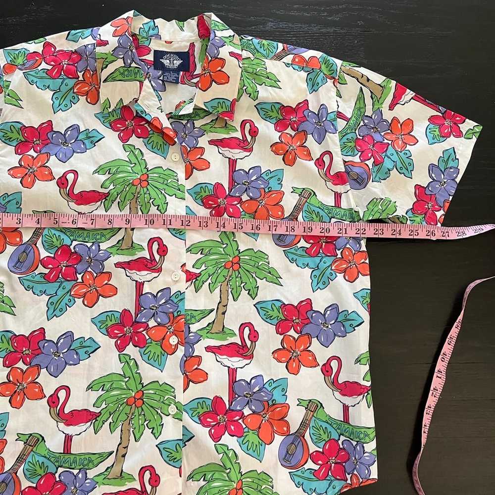 Vintage 90s Dockers Hawaiian Flamingo Tourist But… - image 5