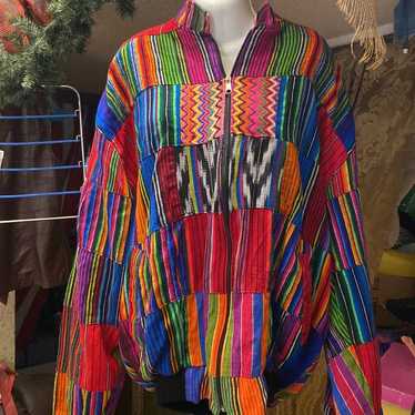 Guatemala authentic 80’s vintage colorful festival jacket