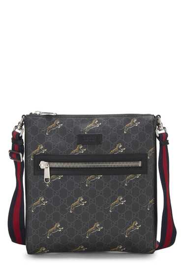 Black GG Supreme Canvas Tiger Messenger - image 1