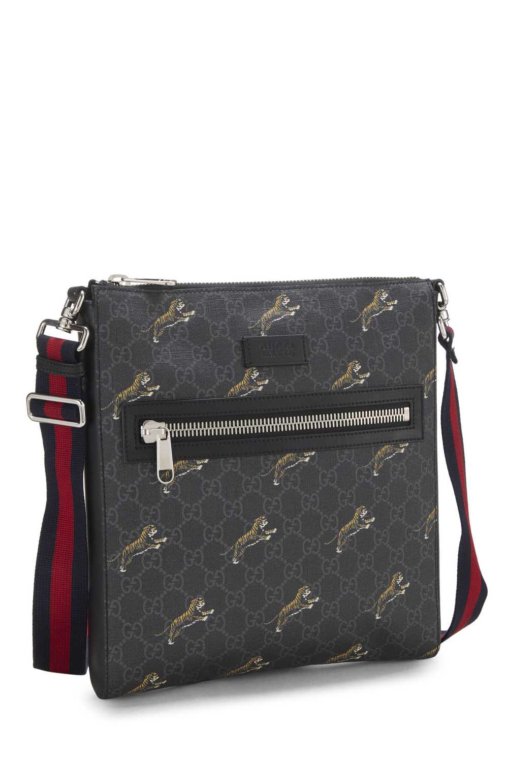 Black GG Supreme Canvas Tiger Messenger - image 2