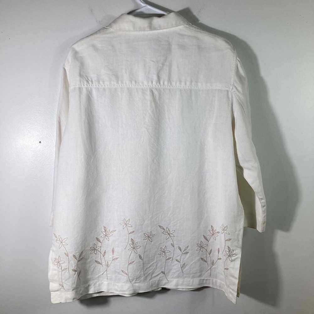 Womens Vintage Norton McNaughton Linen Embroidere… - image 2