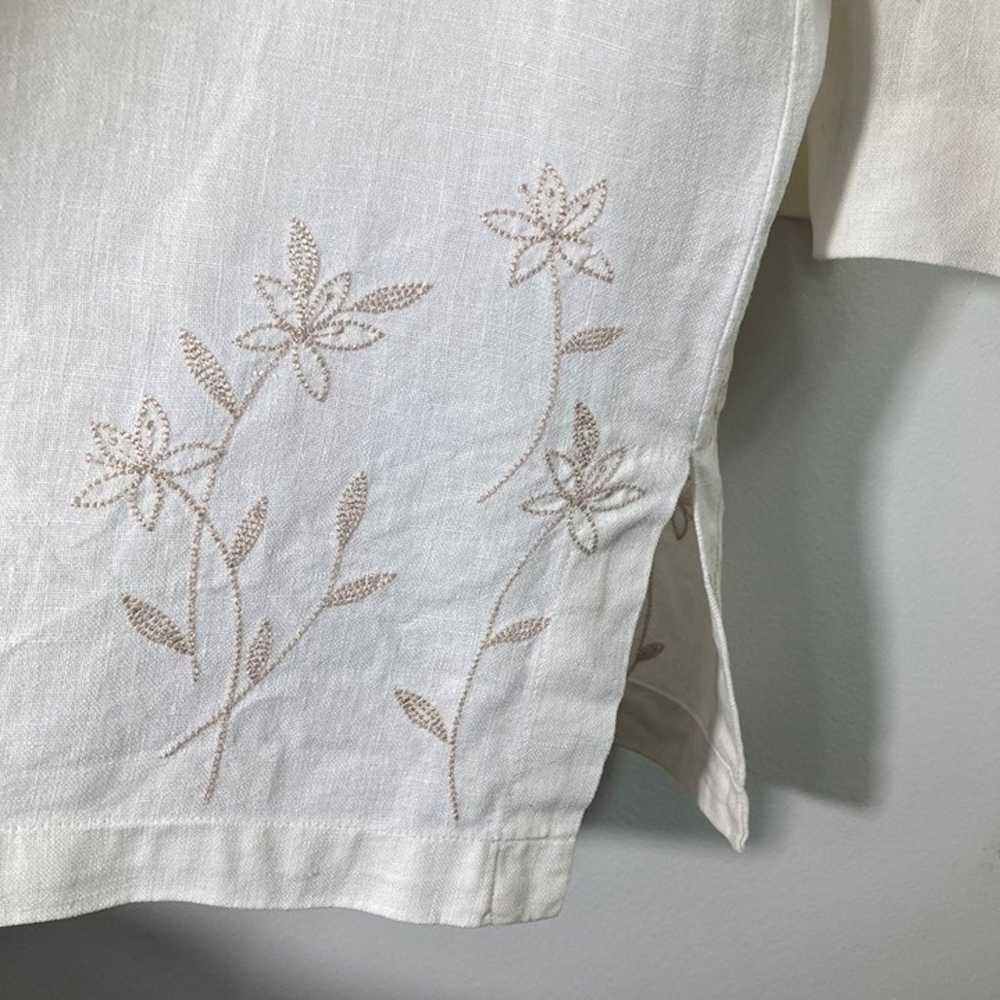 Womens Vintage Norton McNaughton Linen Embroidere… - image 5