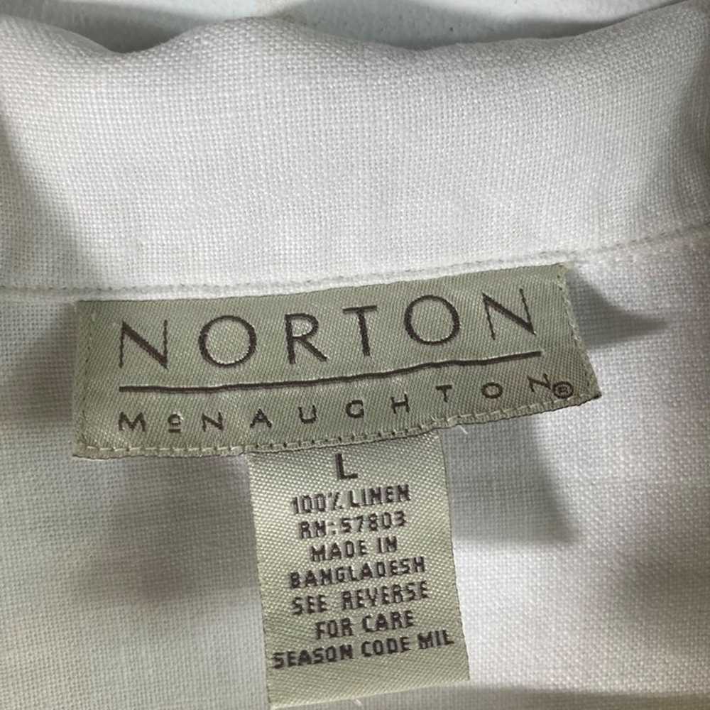 Womens Vintage Norton McNaughton Linen Embroidere… - image 8