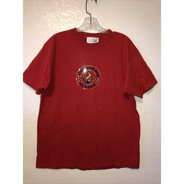 Vintage 90s Anchorage Alaska Women's Red Bling Si… - image 1