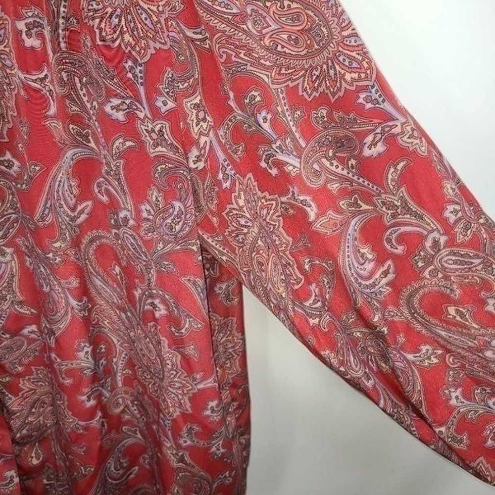 Alfred Dunner Paisley Bow Tie Vintage Blouse - image 5