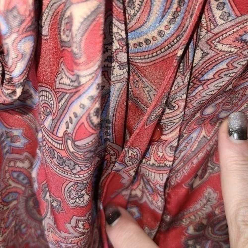 Alfred Dunner Paisley Bow Tie Vintage Blouse - image 7