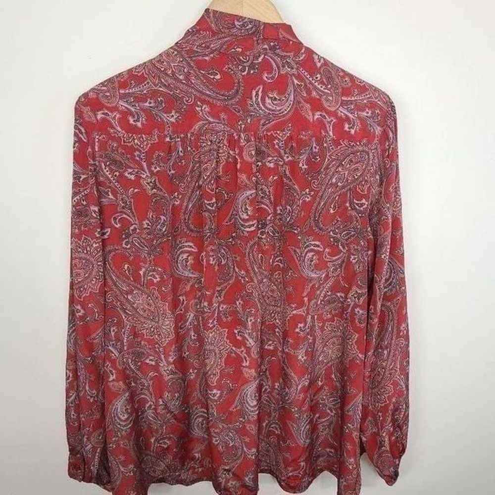 Alfred Dunner Paisley Bow Tie Vintage Blouse - image 8