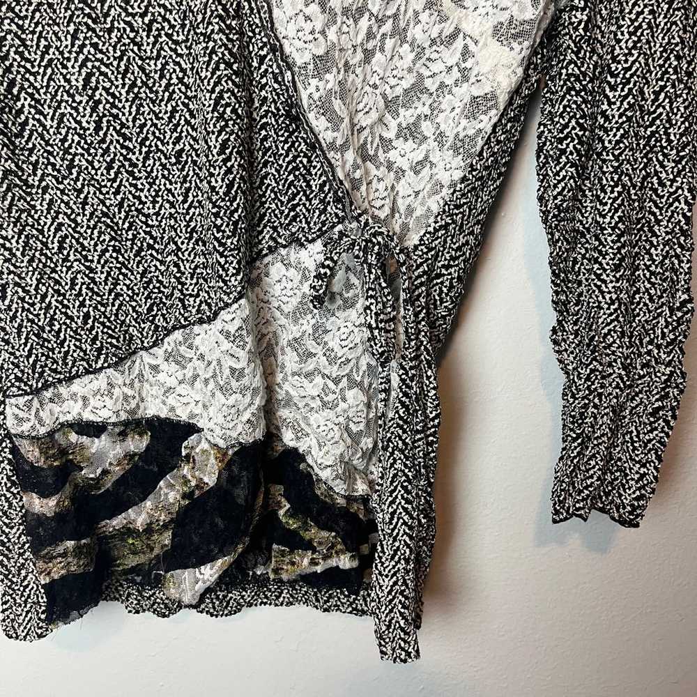 Alberto Makali Knitted Lace Tie Detailed Blouse V… - image 3